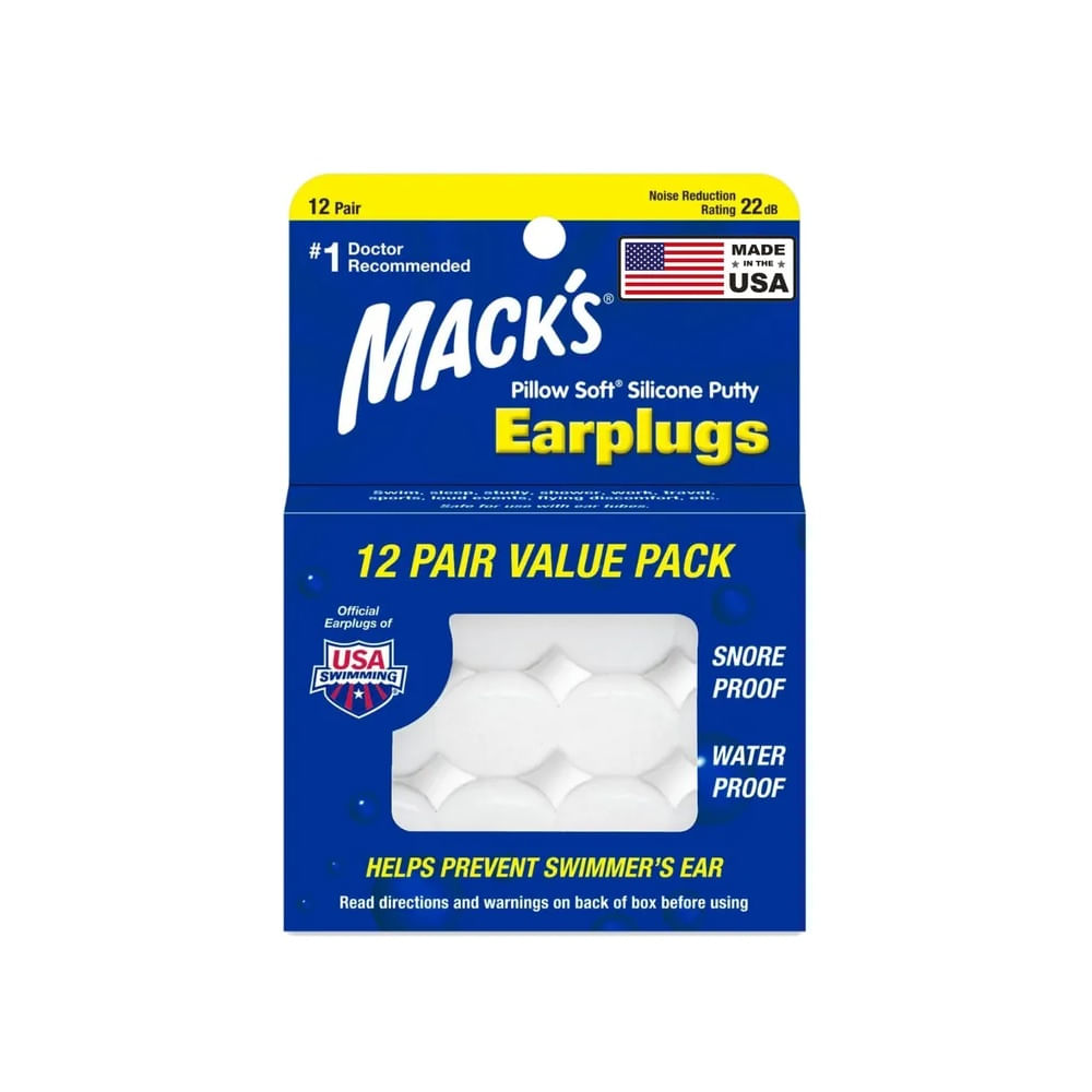 Tapones De Silicona Moldeable Para Adultos 12ud PILLOW SOFT - MACKS Tapones De Oido Silicona Moldeable Para Adultos 12ud PILLOW SOFT - MACKS