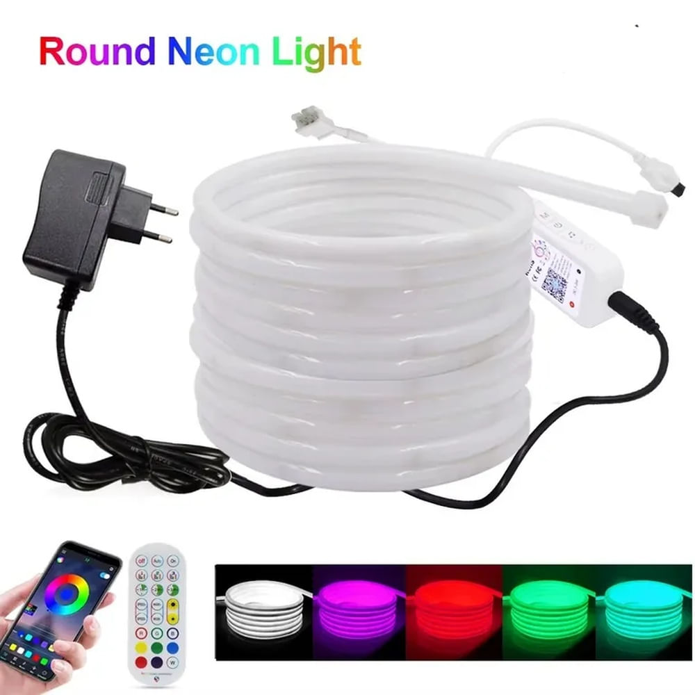Tira Led Neon 5050 Rgb Bluetooth 5m Luces Led Flexibles