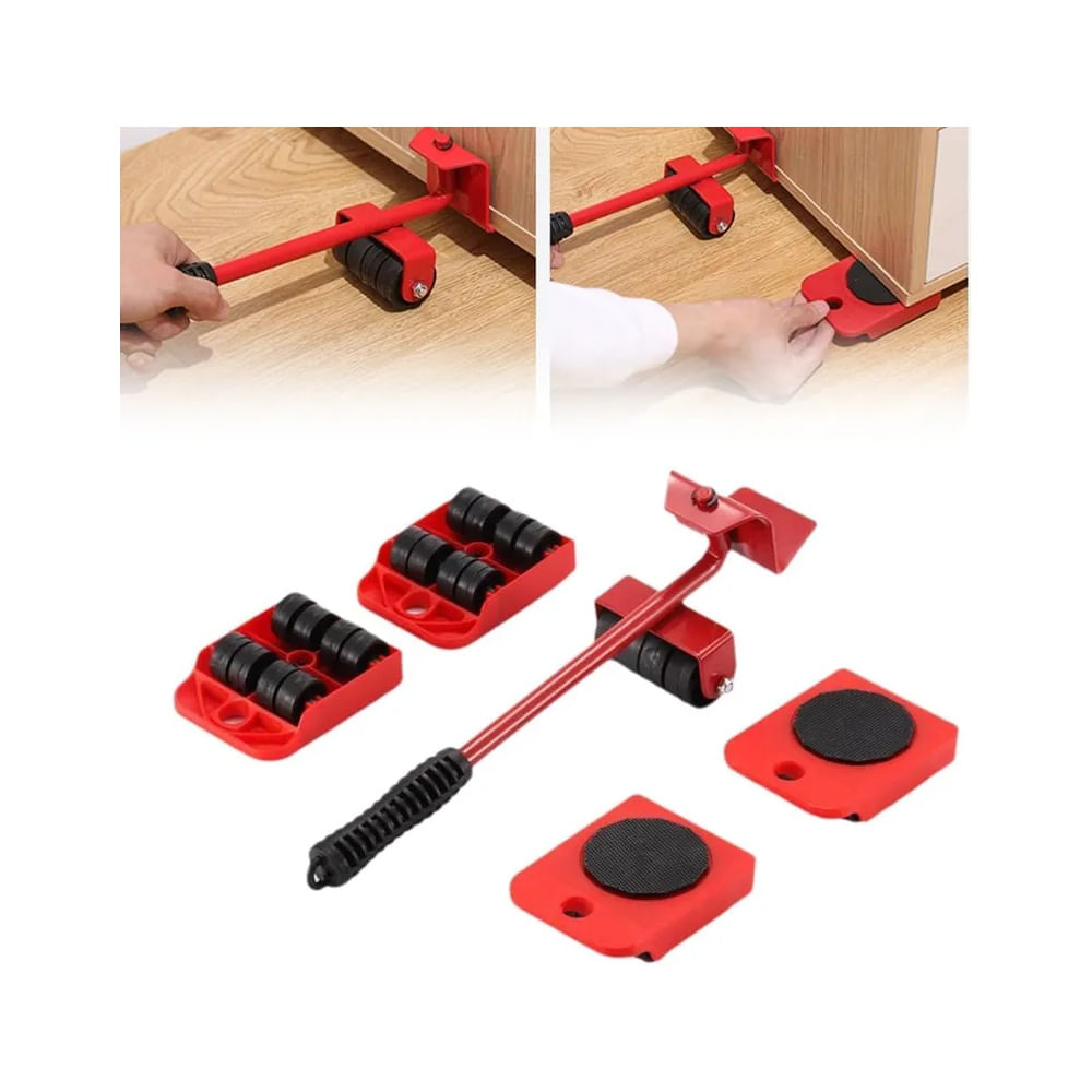 Juego de Ruedas para Mover Sofás y Lavadoras sin Esfuerzo 5 Pcs Multicolor