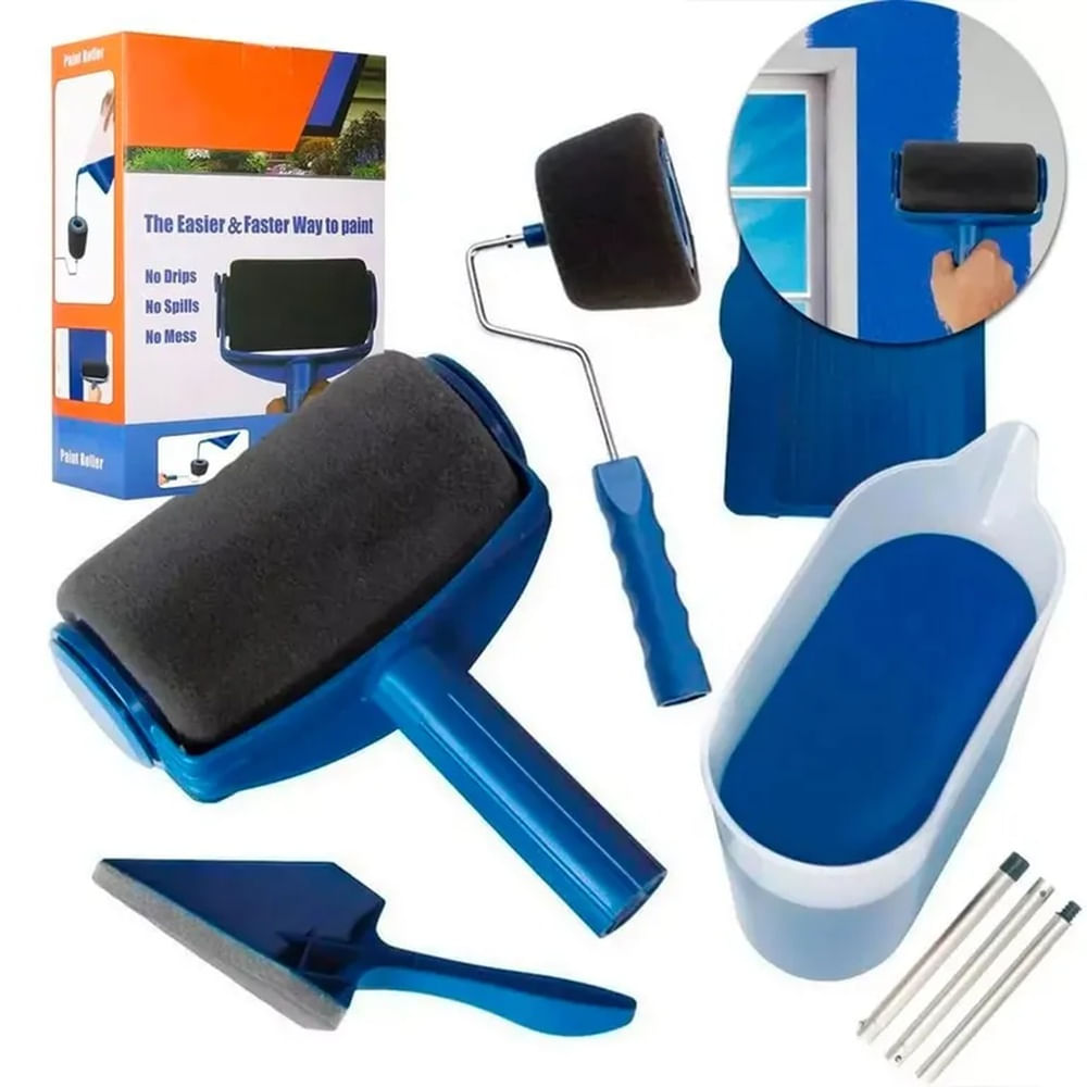 Kit de Rodillos Inteligentes Paint Roller Pro - Set Completo para Paredes y Techos Multicolor