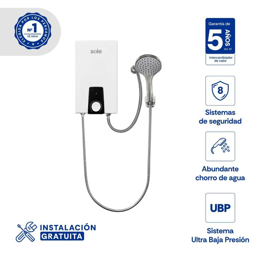 Rapiducha Eléctrica Sole Advantage 4500W con Accesorios