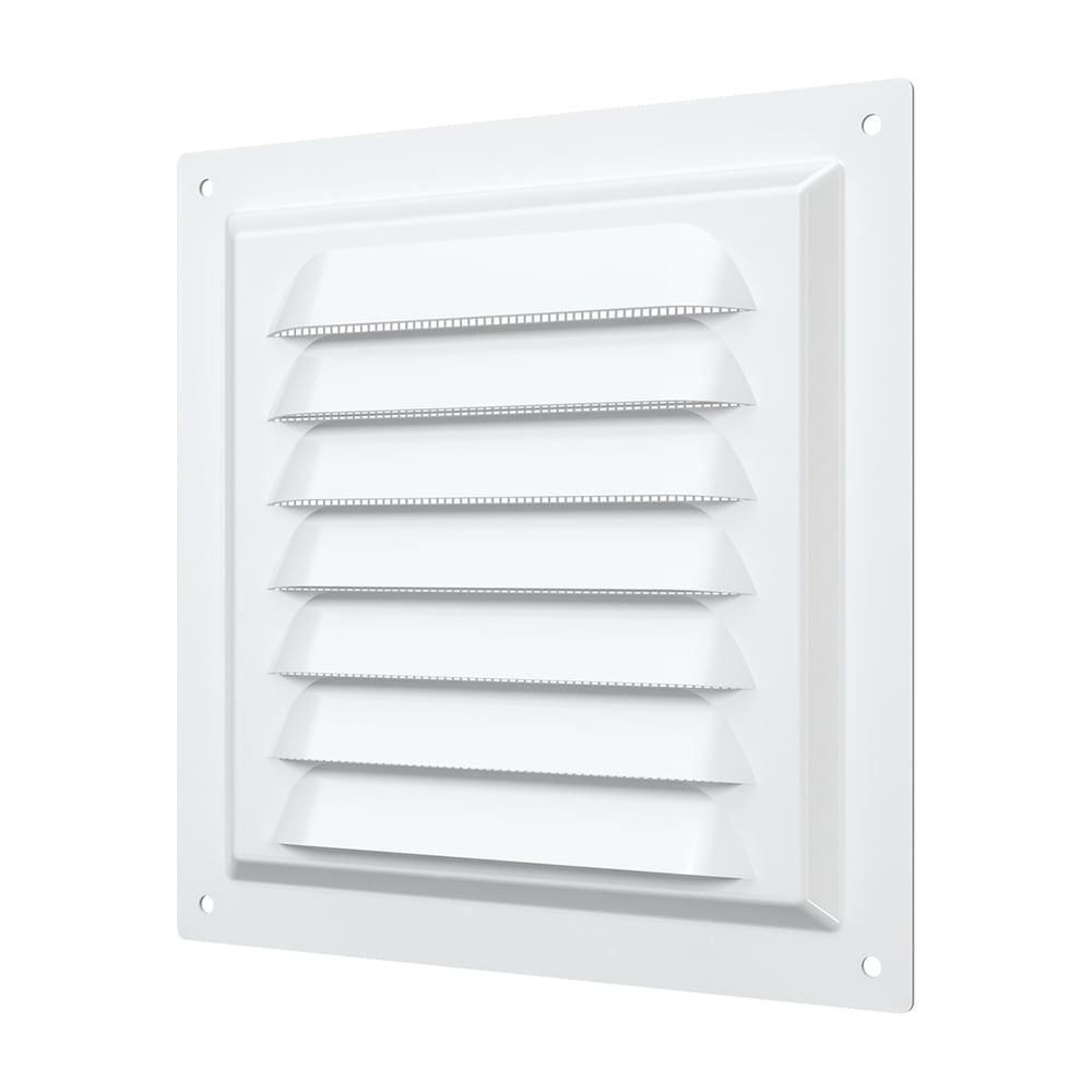 Rejilla de Ventilación 15x15cm Acero Galvanizado Polimero Blanco - 1515ME