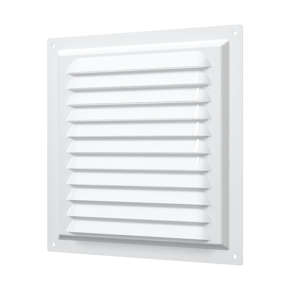 Rejilla de Ventilación 20x20cm Acero Galvanizado Polimero Blanco - 2020ME
