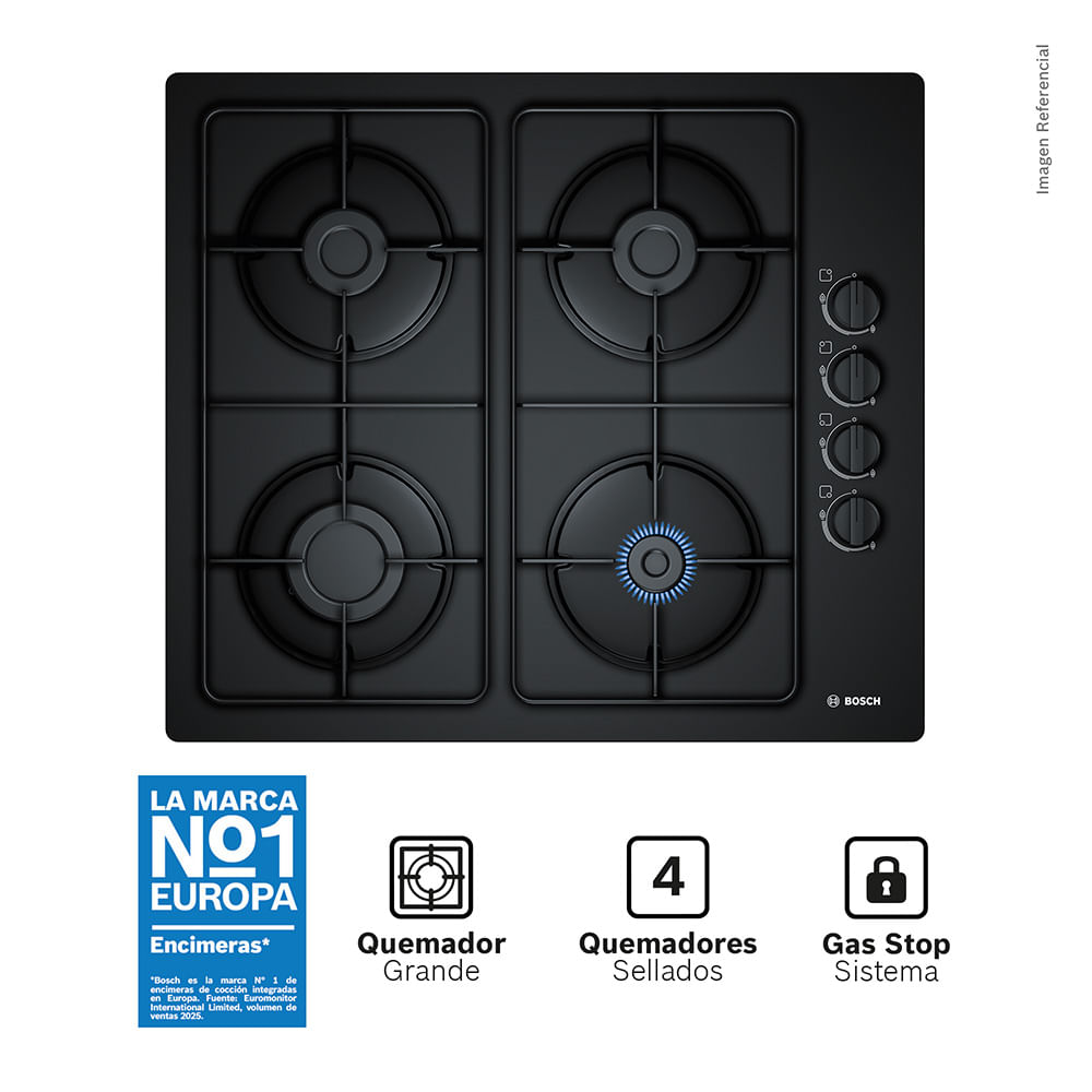Encimera a gas BOSCH POP6B6B80 Bosch