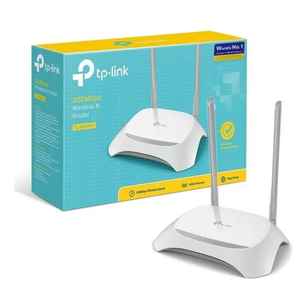 ROUTER TP-LINK TL-WR840N, 300 MBPS WIRELESS 2.4 GHZ Negro