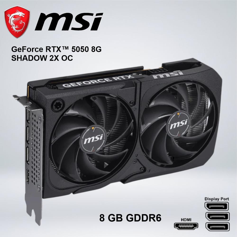 TARJETA GRÁFICA - MSI GEFORCE RTX 5050 8G SHADOW 2X OC 8GB GDDR6