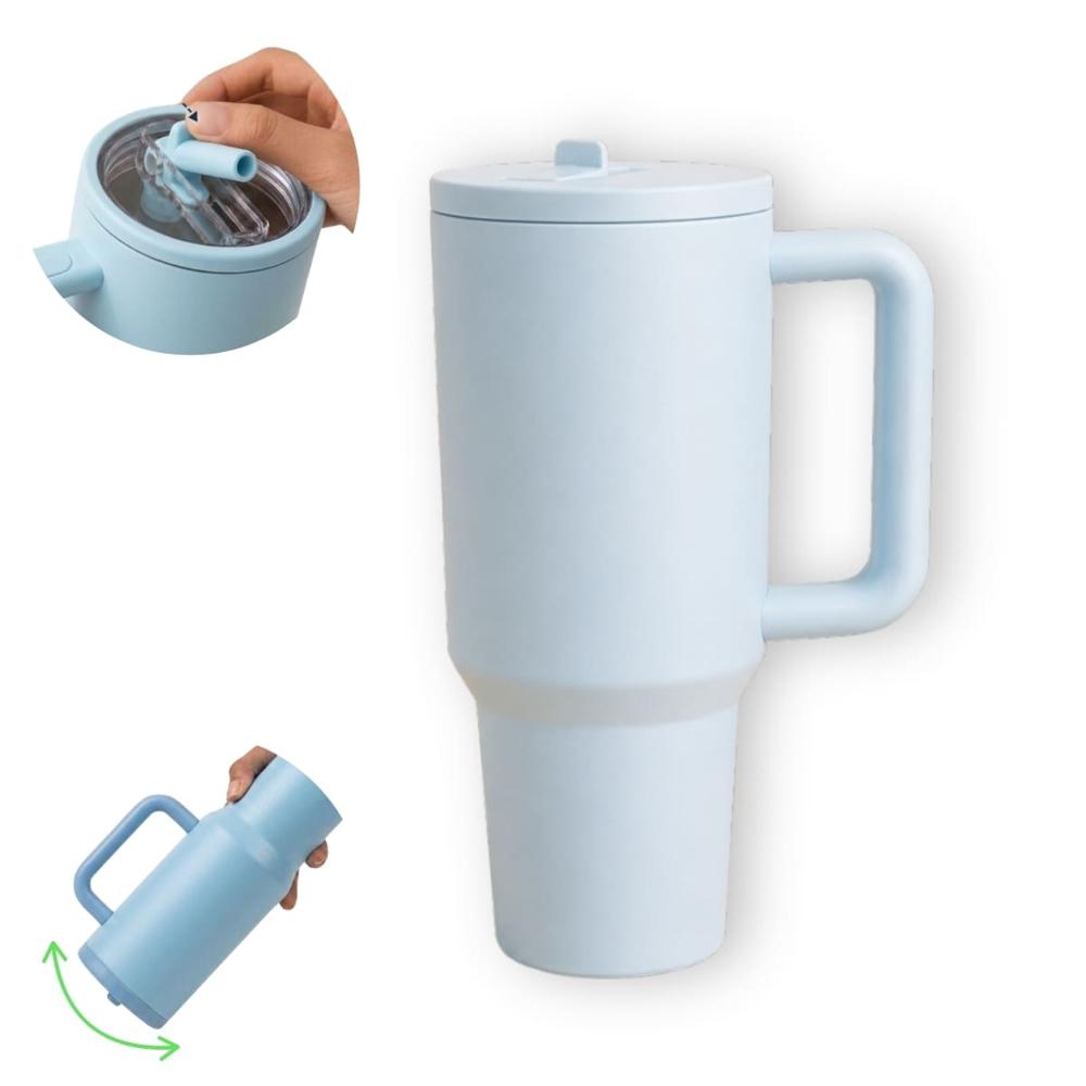 Vaso Tomatodo Térmico 1200 ml con Sorbete Paris Celeste   142CL09