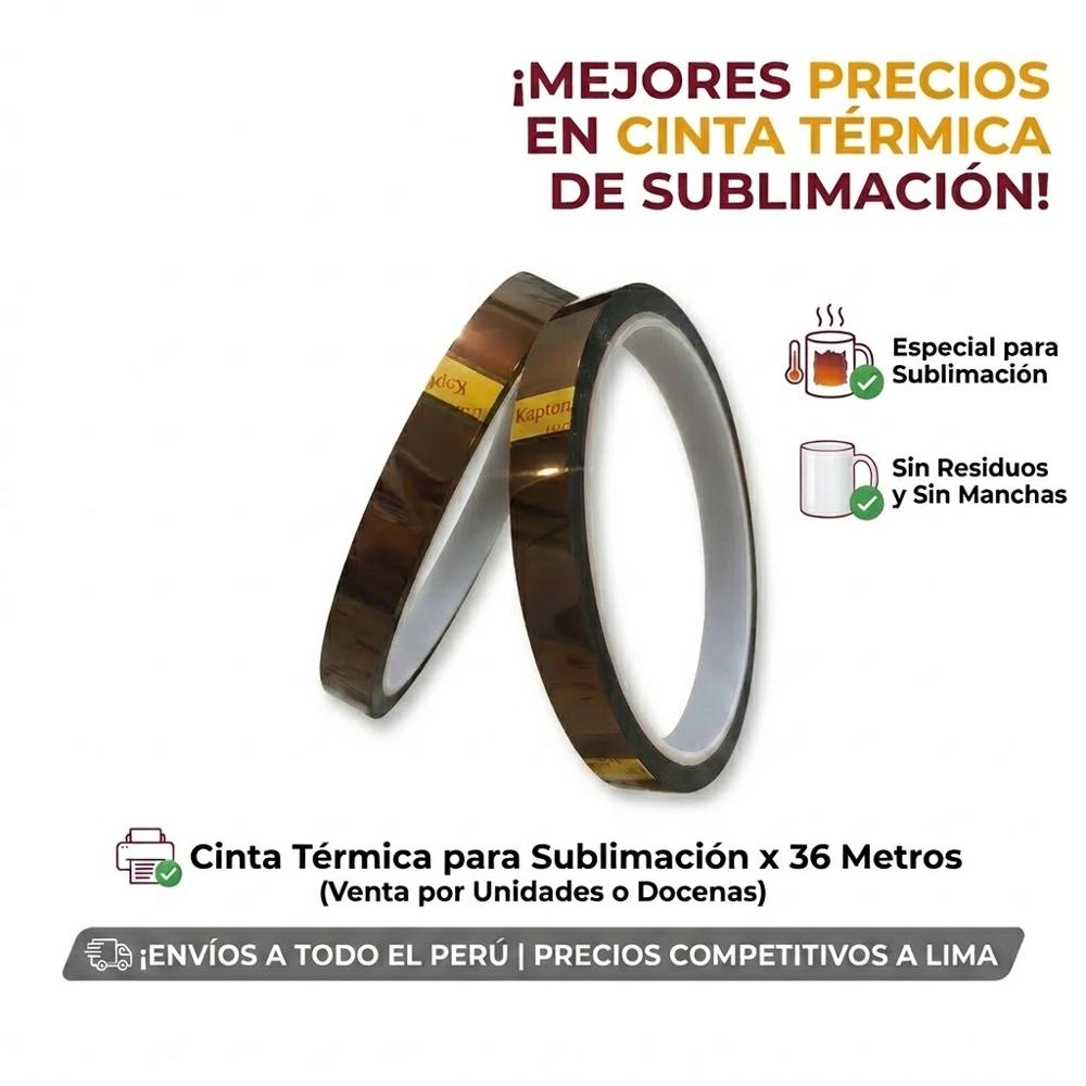 CINTA TERMICA PARA SUBLIMACION PACK X 5 UND