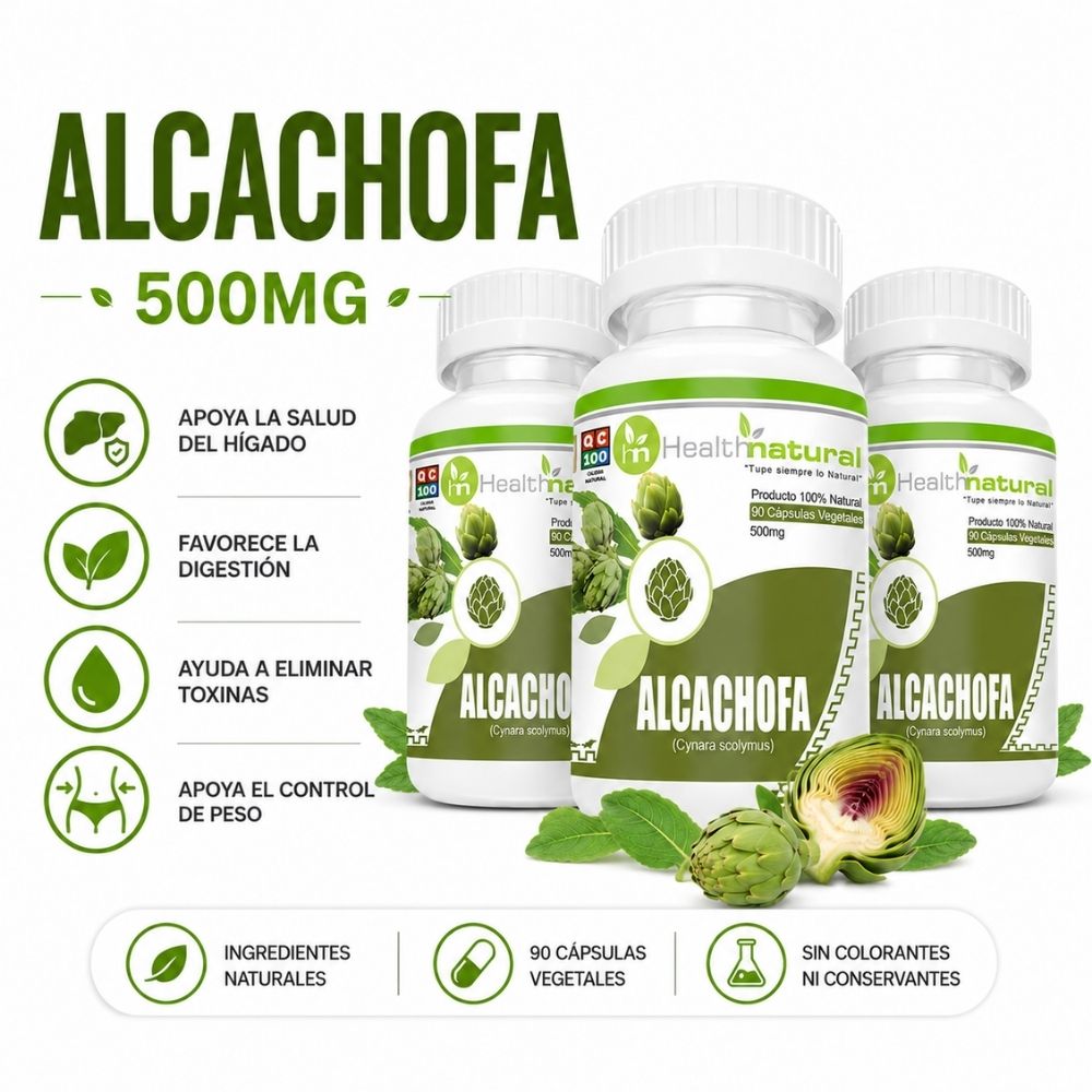 PACK 3 ALCACHOFA HEALTHNATURAL 1500MG