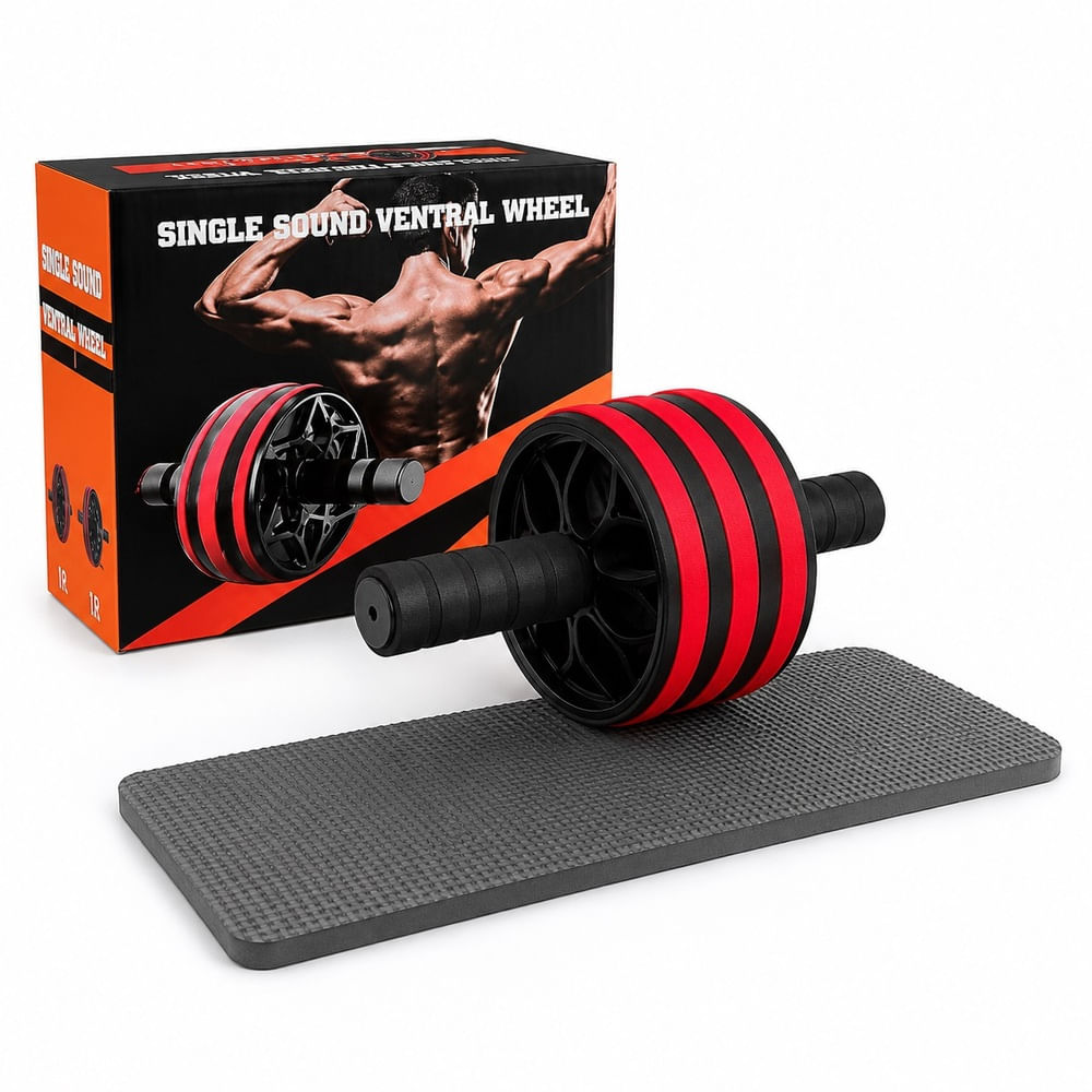 Rueda Abdominal con Colchoneta Rodillo Abdominal Antideslizante para Core y Brazos