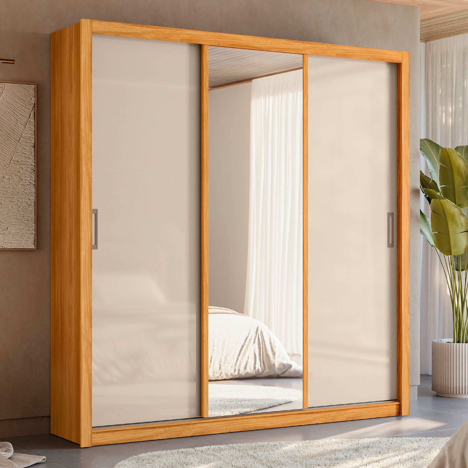 Ropero Paco 3 Puertas Cinamomo Off White