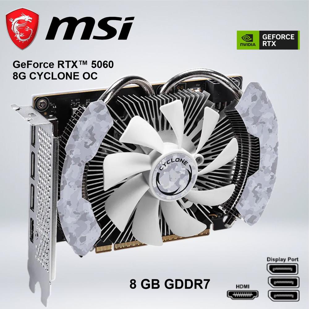 TARJETA GRÁFICA - MSI GEFORCE RTX 5060  8G CYCLONE OC 8 GB GDDR7