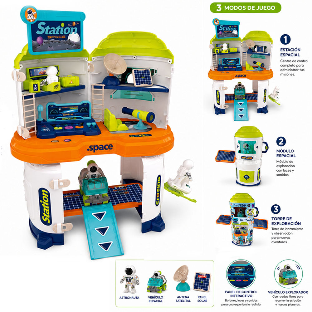 Juego Didáctico 2 en 1 Nave Espacial Maleta Con Accesorios V