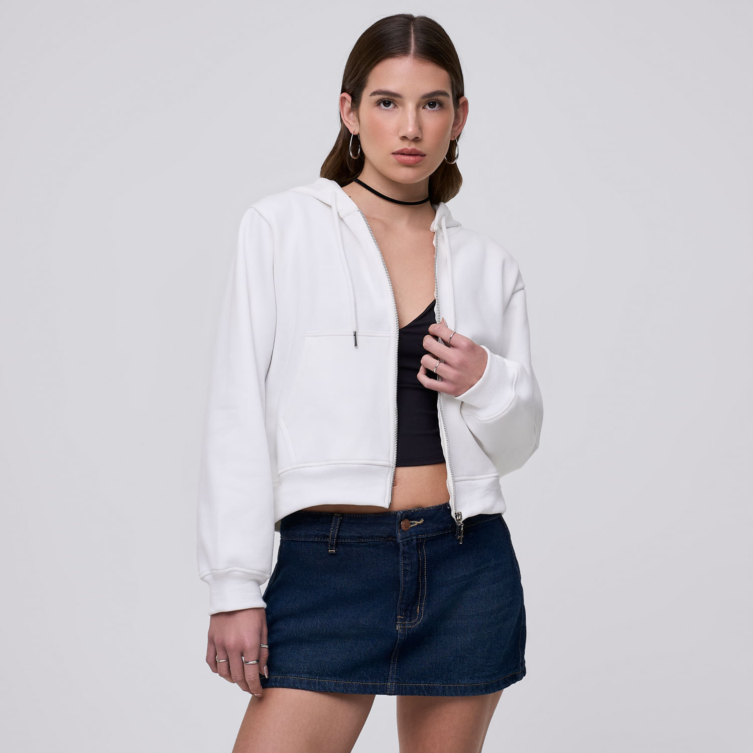 Polera Mujer Crop Hypnotic Off White XS