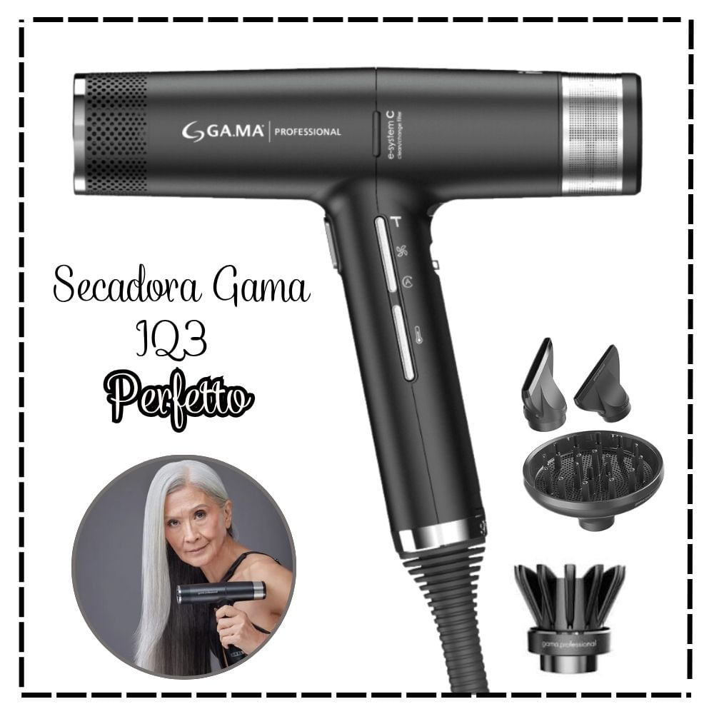 Secadora GAMA Profesional Iq3 Perfetto 220v - Black