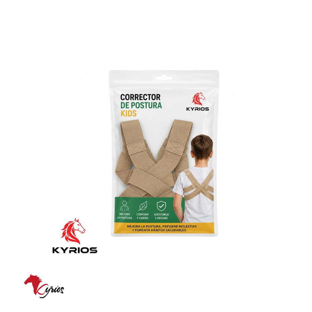 Corrector De Postura Modelo  X  Para Niños Beige