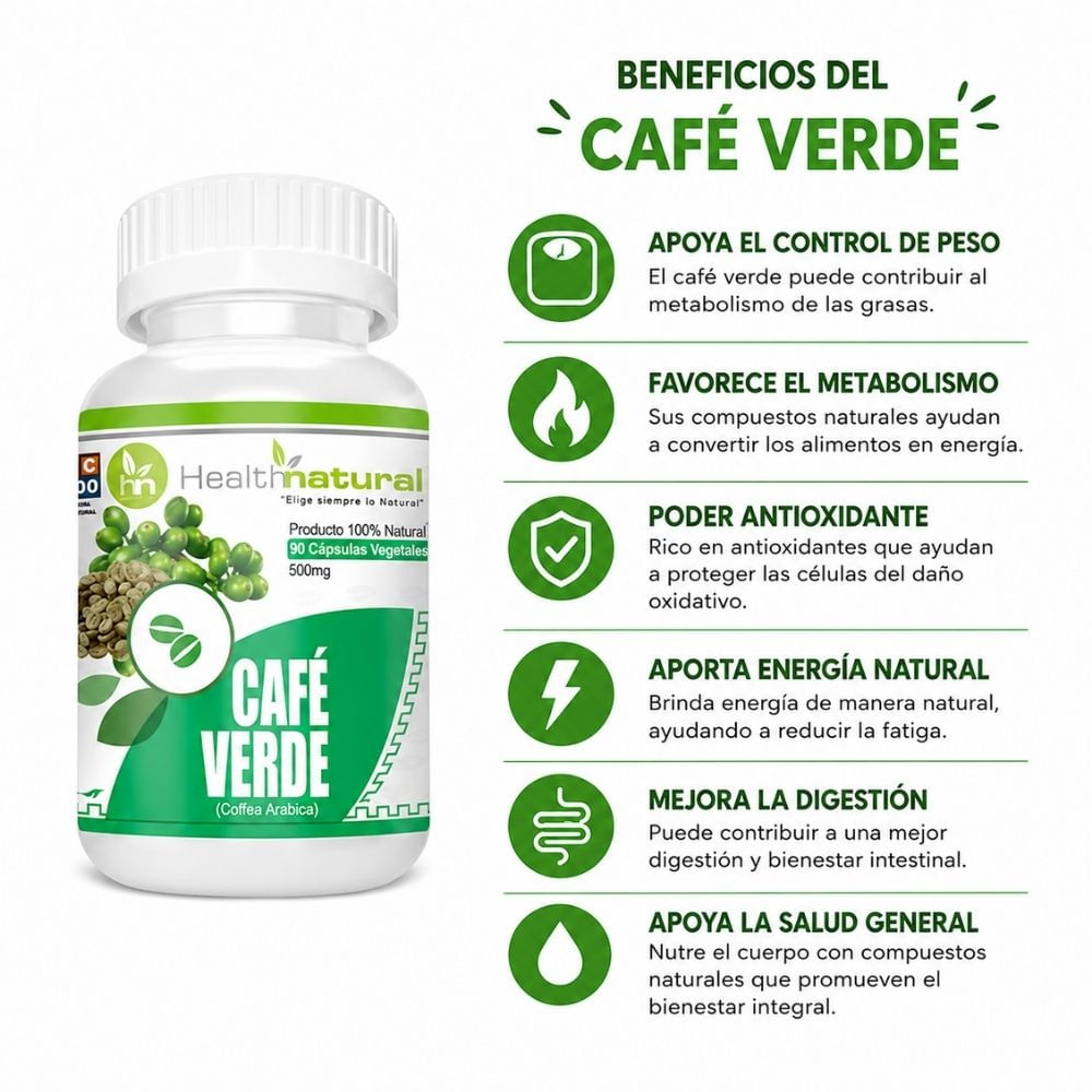 PACK 3 CAFÉ VERDE HEALTHNATURAL 1500MG