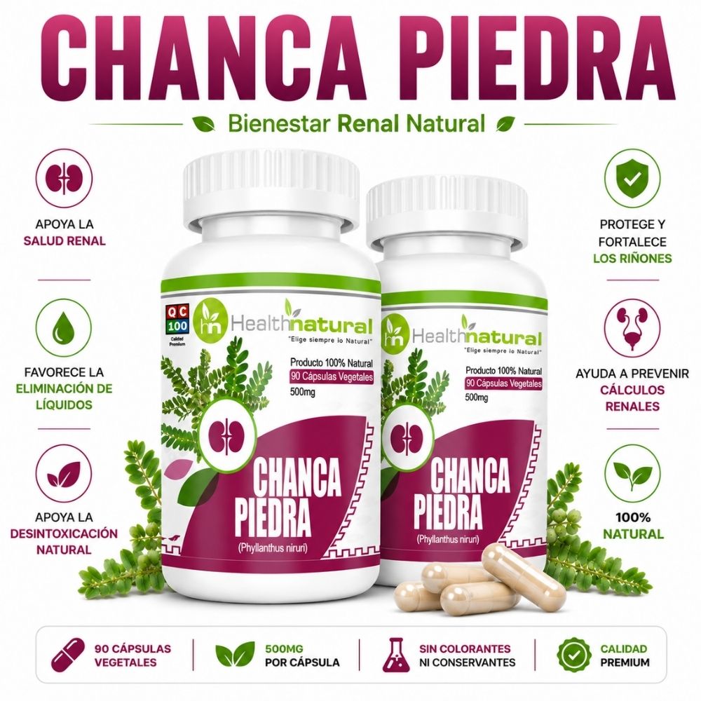 PACK 2 CHANCA PIEDRA HEALTHNATURAL 1000MG