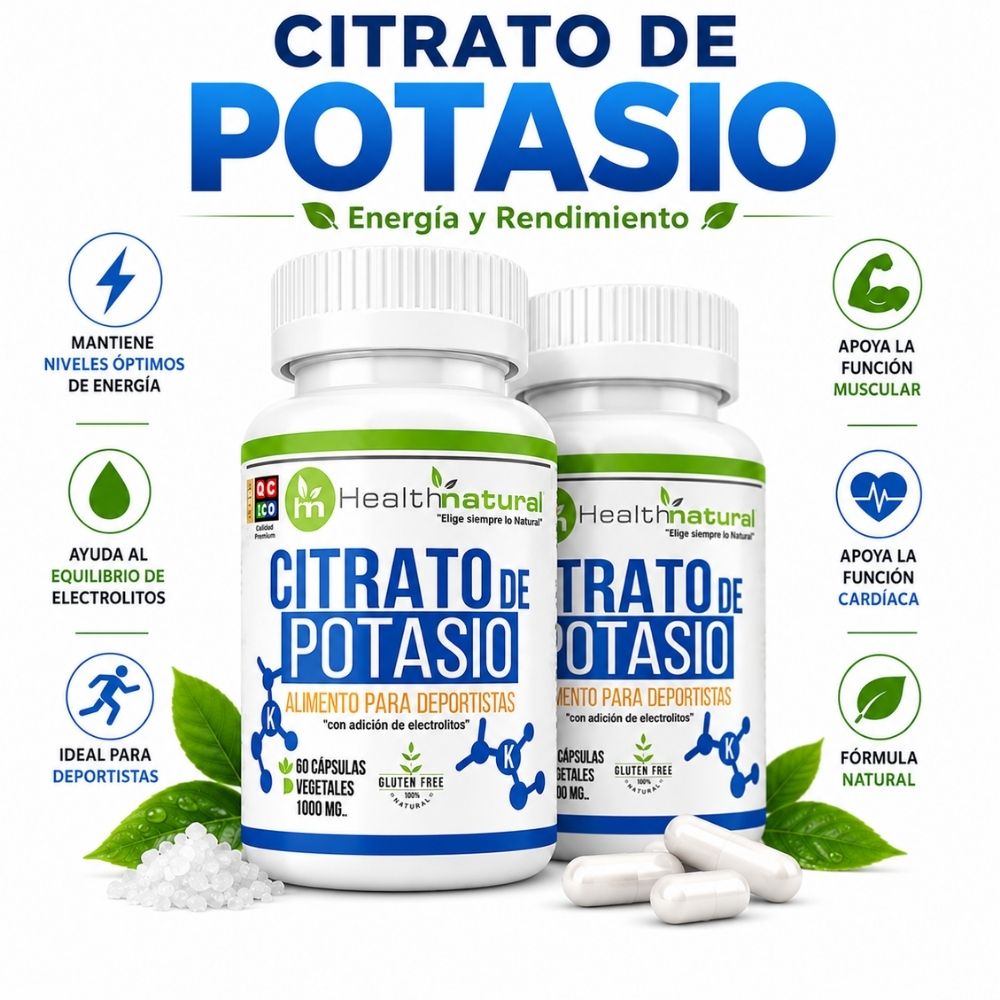 PACK 2 CITRATO DE POTASIO HEALTHNATURAL 2000MG
