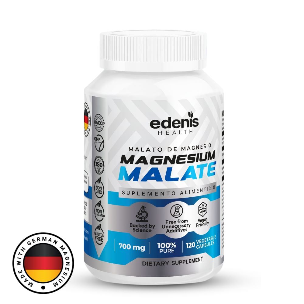 Malato de Magnesio Edenis Health 120 Cápsulas