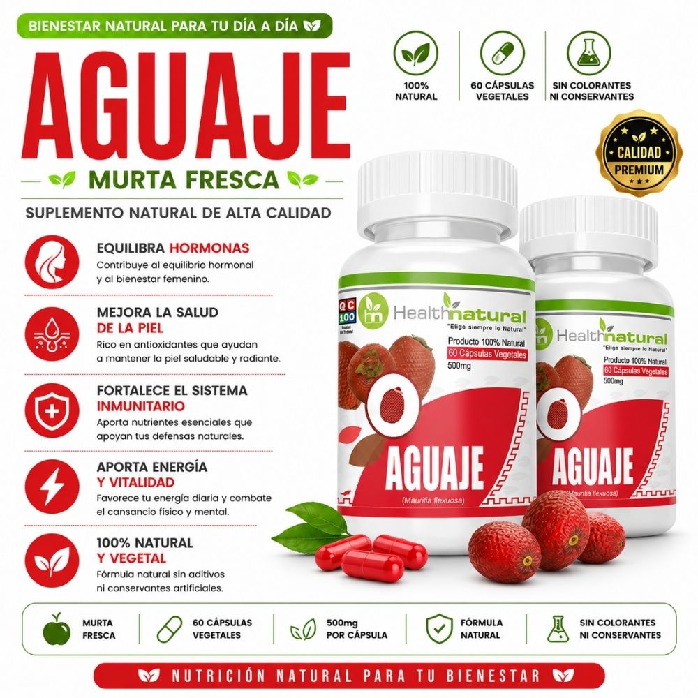 PACK 2 AGUAJE HEALTHNATURAL 1000MG