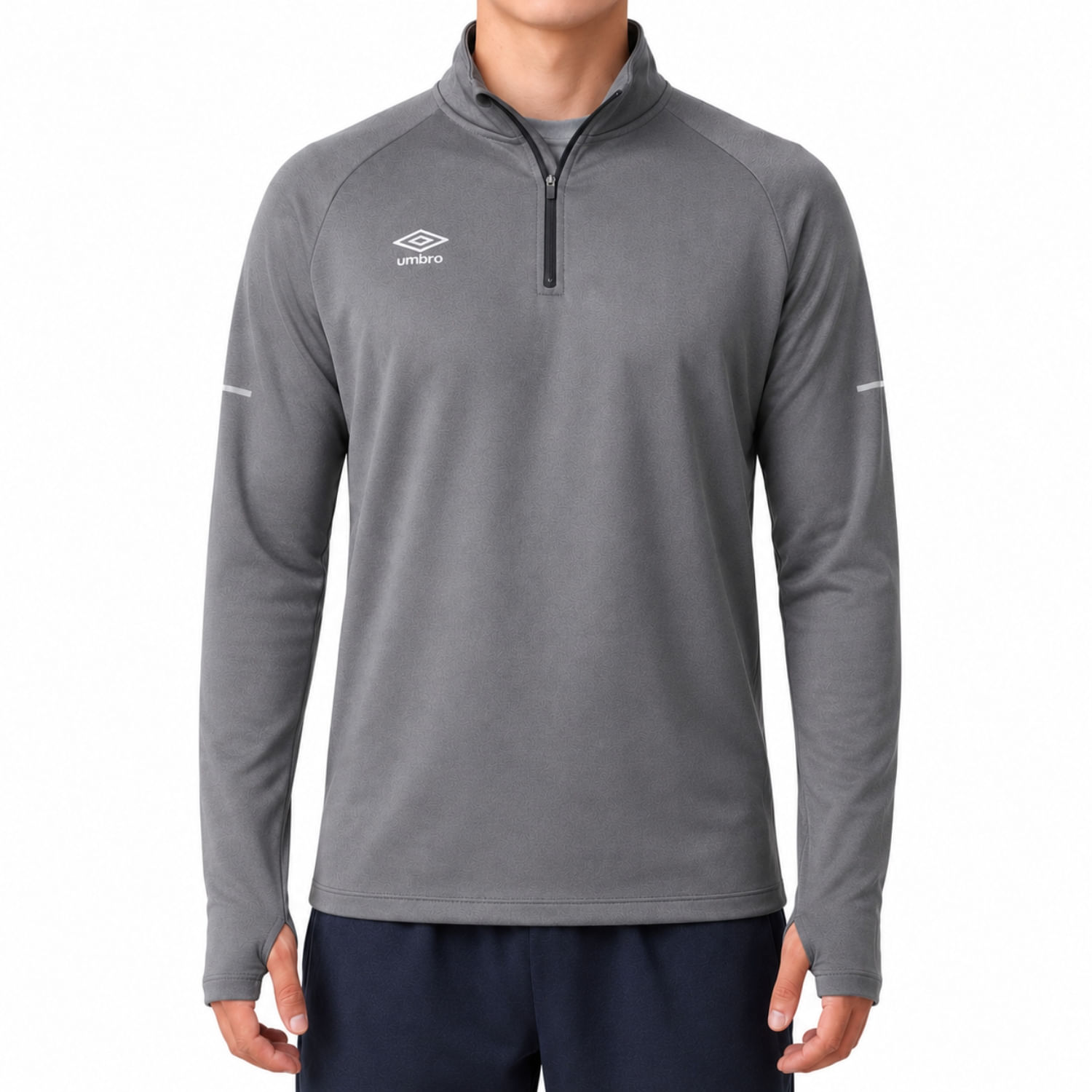 Polera Deportiva Umbro Gris Oscuro Hombre 56117u-1ap L