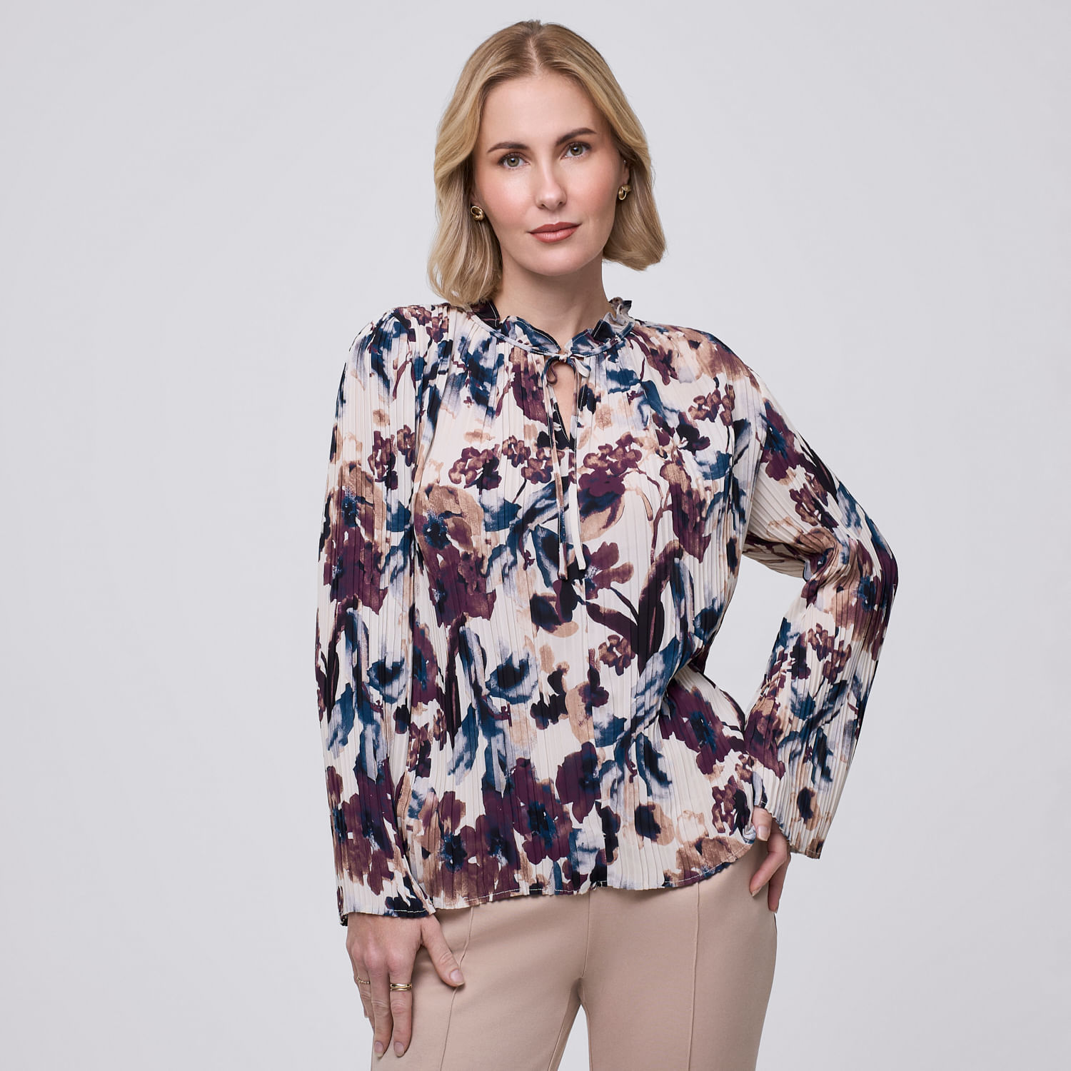 Blusa Mujer Cord Zafin Manga Larga Combo1 M
