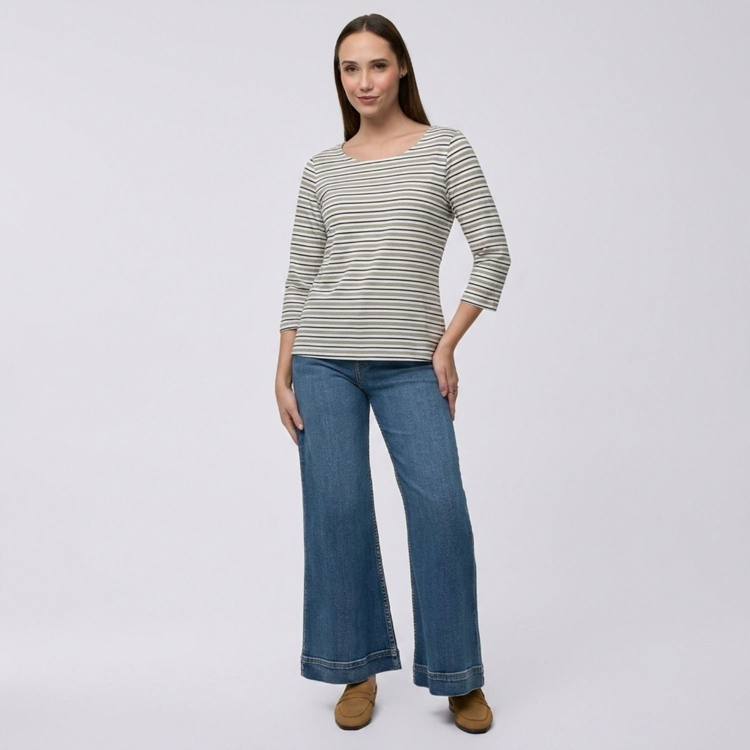 Polo Mujer Oval Madison Manga 3/4 Combo2 Xl