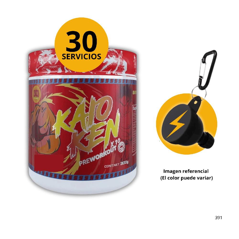 Pre Entreno Kaio Ken Preworkout 30 Servicios 300gr con portasuplementos de regalo