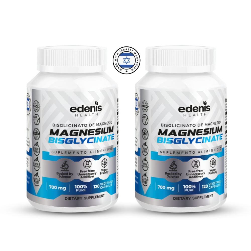 Pack 2 Bisglicinatos de Magnesio Edenis Health 120 Cápsulas