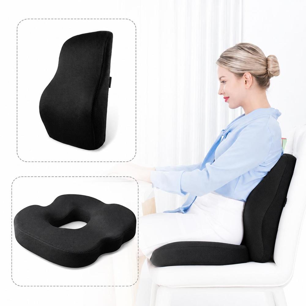 Set Cojín Picaron y Respaldo Lumbar con Gel Tech