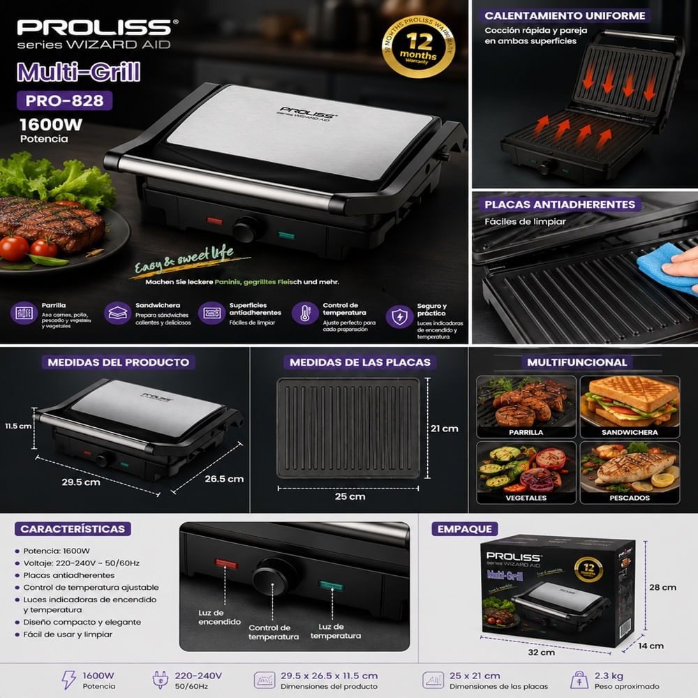 Proliss Multi-Grill PRO-828