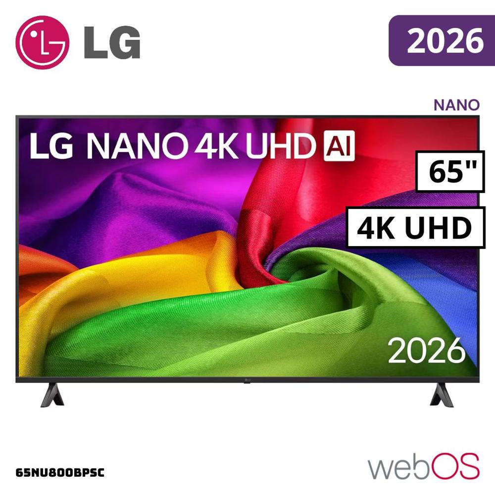 TELEVISOR LG 65 NANOCELL SMART TV THINQ AI WEBOS HUB 4K UHD 2026 - 65NU800BPSC