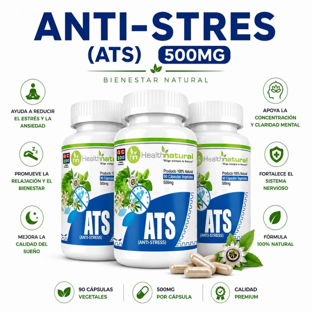PACK 3 ANTI STRES  ATS HEALTHNATURAL 1500MG