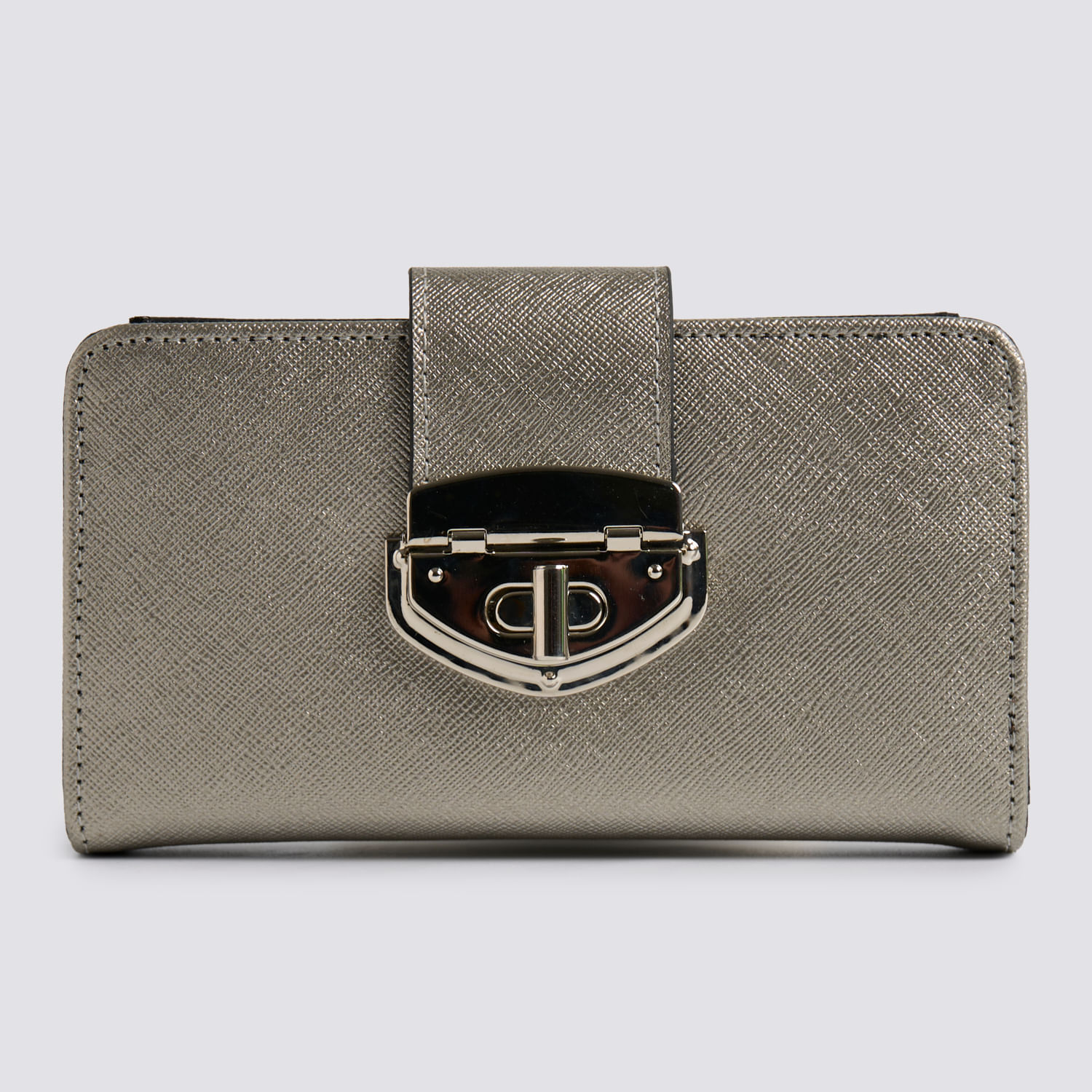 Billetera Malabar New Strap Mediano Mujer Plateado
