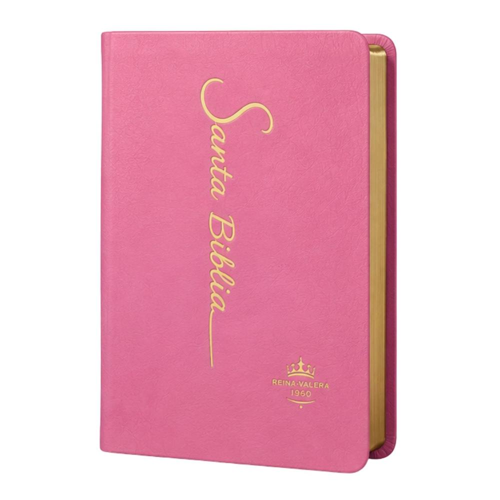Santa Biblia RV1960 Letra Grande 12 puntos Colección Fina Rosado