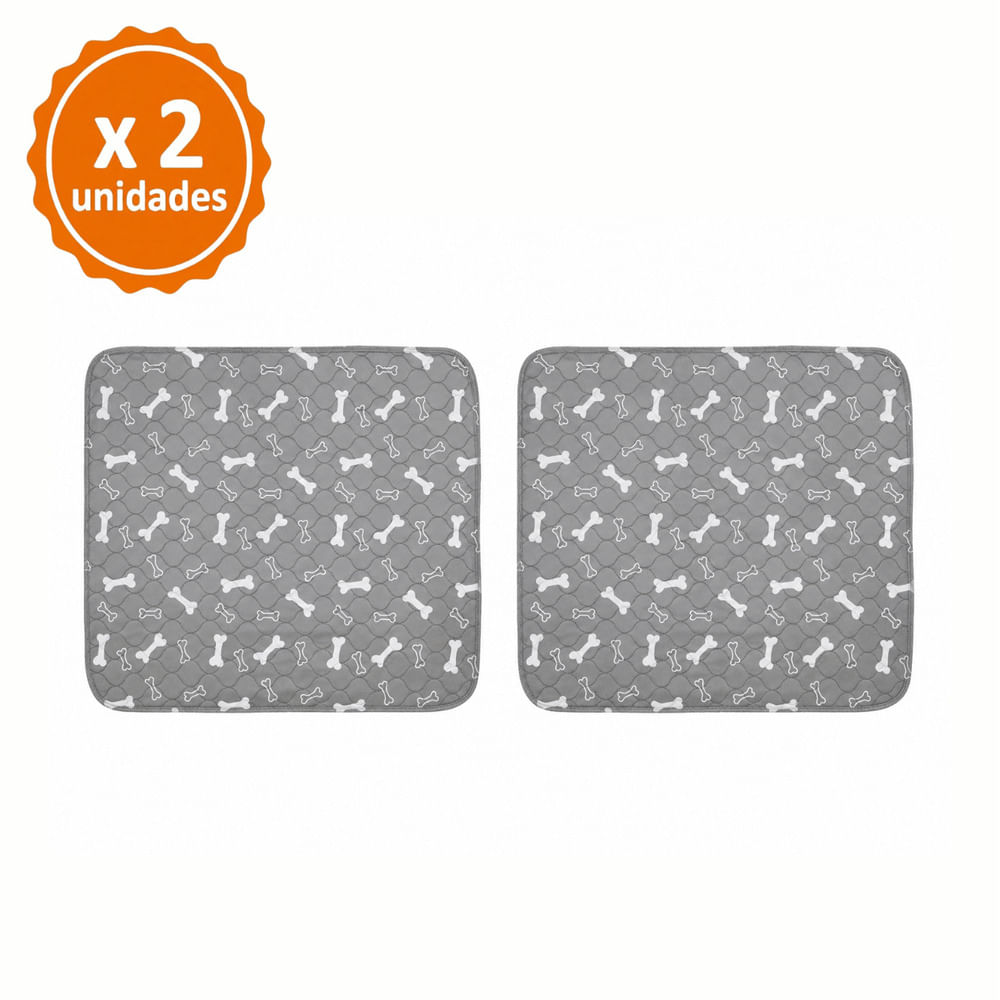 Pack x2 Mat Impermeable para mascotas Gris talla L