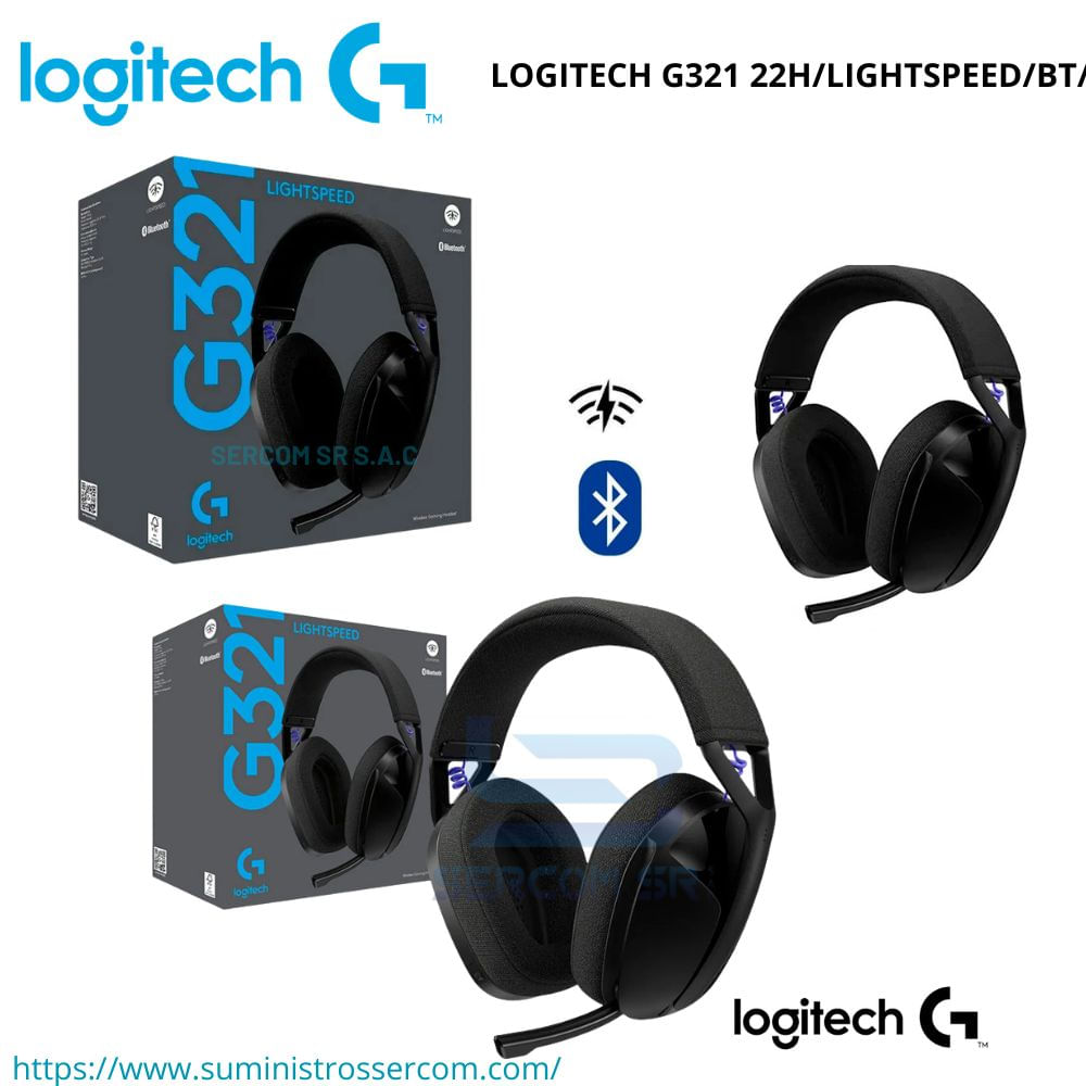 AUDIFONO C MICROF. LOGITECH G321 22H LIGHTSPEED BT 40MM CABLE USB-C BLACK