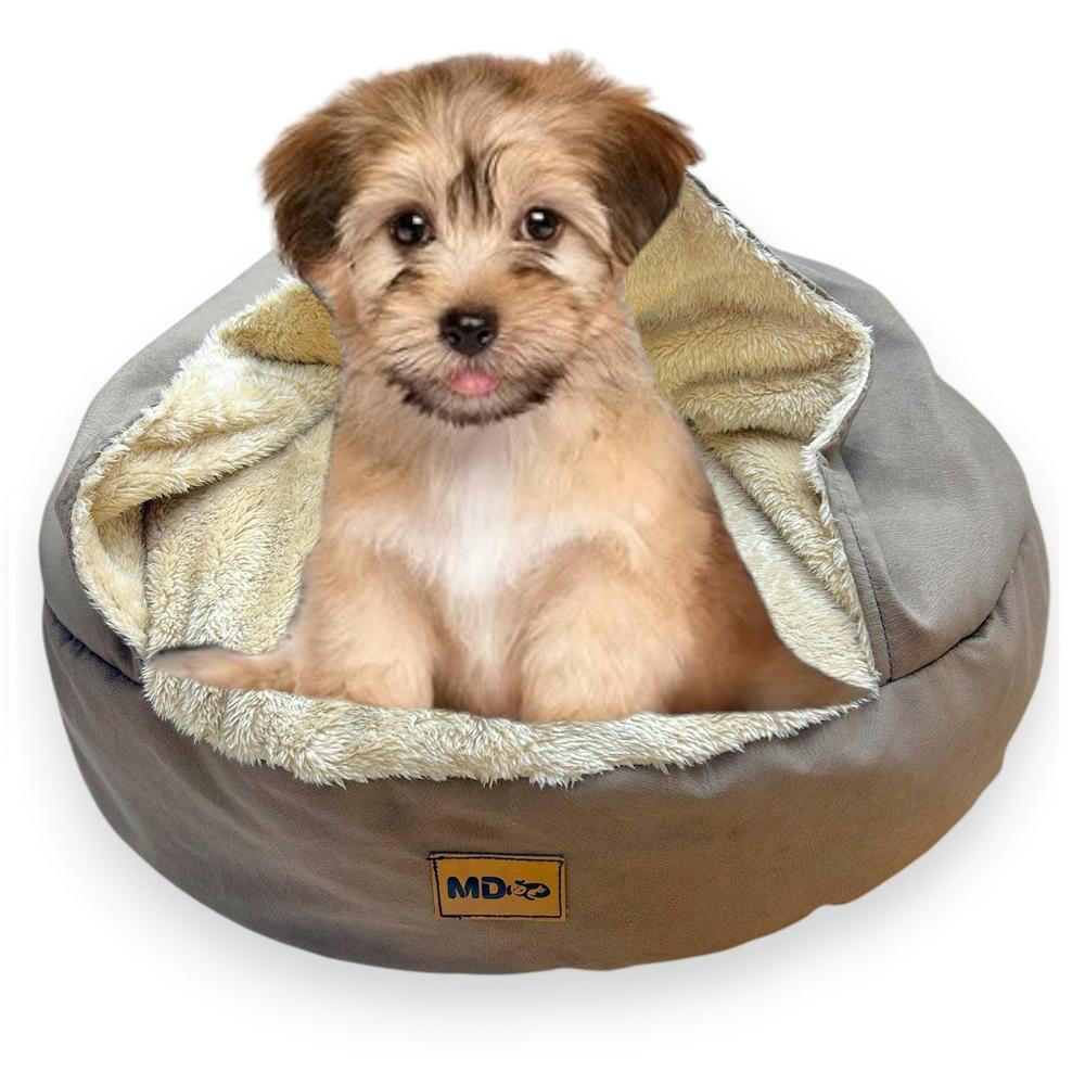 Cama Cueva para Perros y Gatos Talla M - Marrón