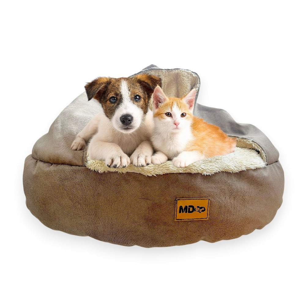 Cama Cueva para Perros y Gatos Talla XL - Marrón