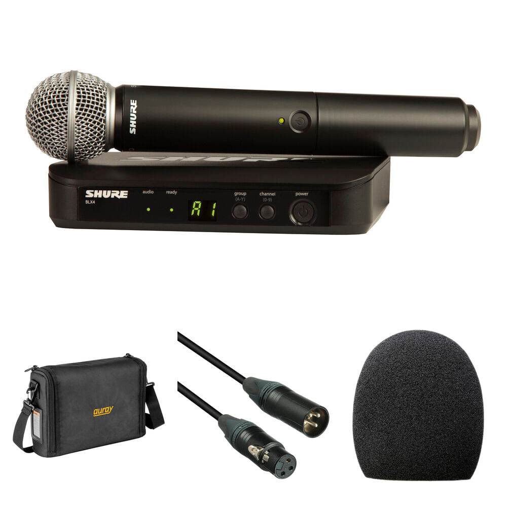 Shure BLX24/SM58 Sistema Inalámbrico de Micrófono de Mano con Cápsula SM58 y Bolsa Kit