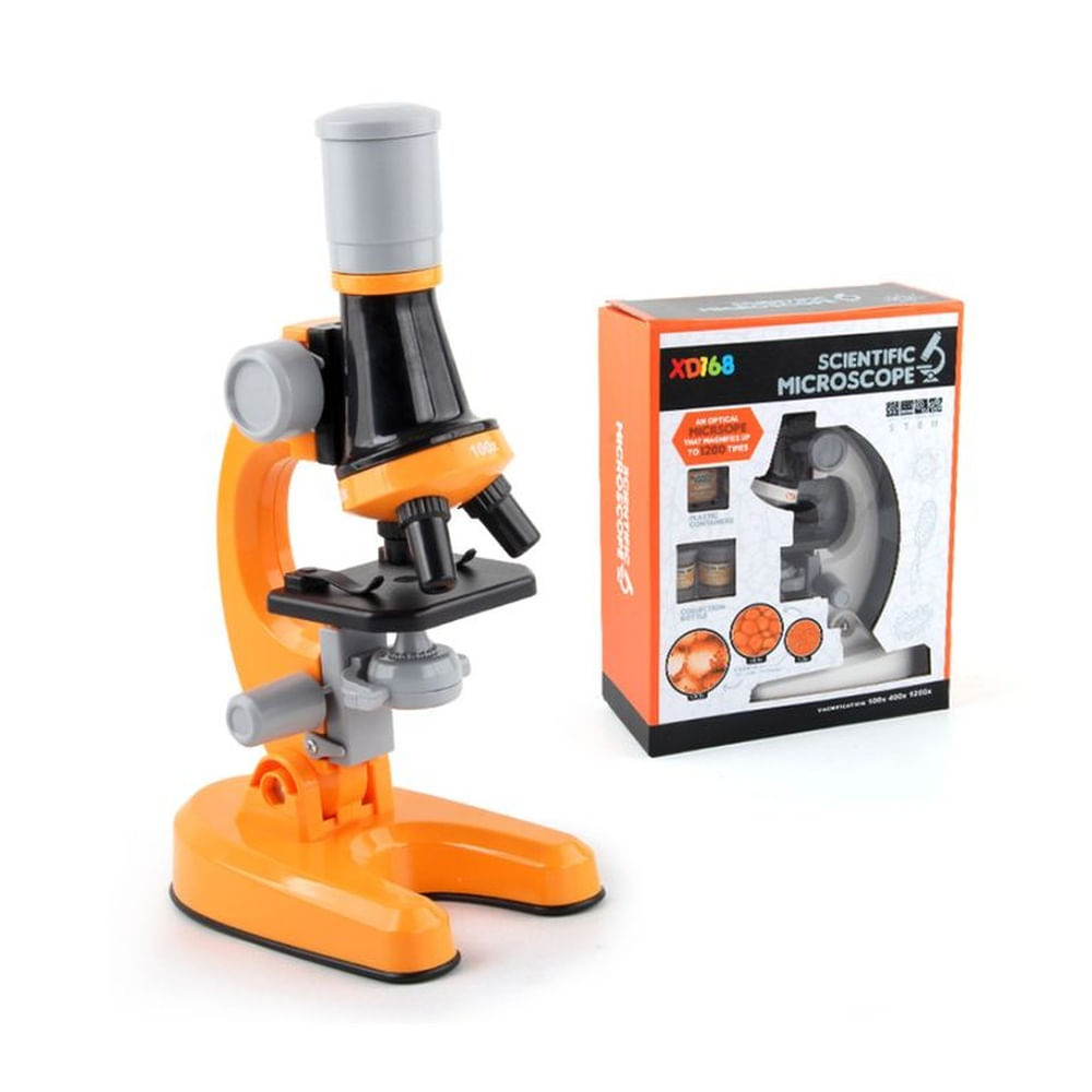 Microscopio Explorador Educativo de Juguete para Niños Naranja