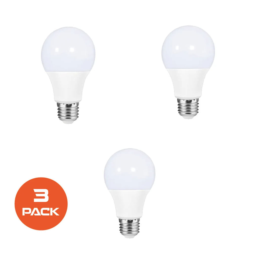 FOCO LED 15W BULB LUZ FRIA E27 265V PACK X 3