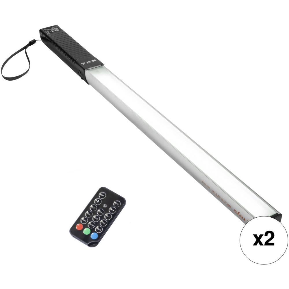 Raya Brite Stix RGB LED Light Wand V3 Kit 2 Luces 15" con Control Remoto IR