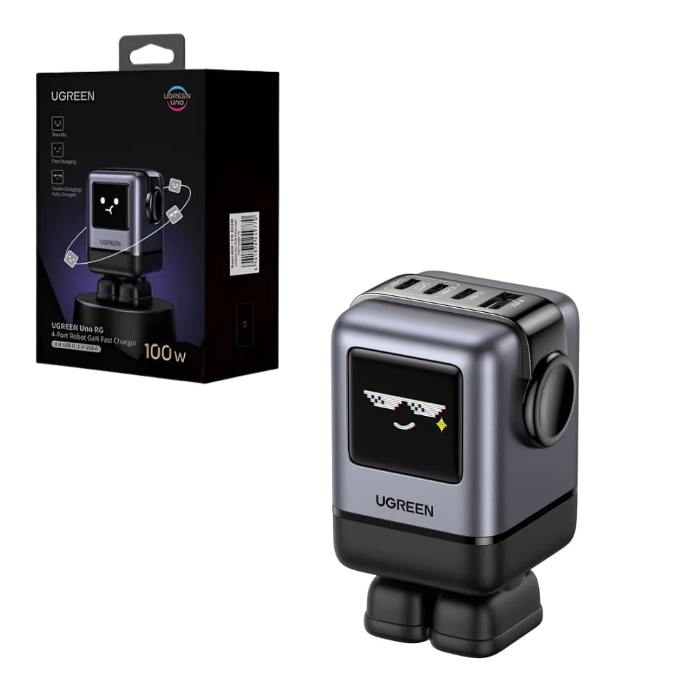 Cubo Cargador UNO RG 100W 3 Puertos Tipo C + 1 Puerto USB UGREEN X688