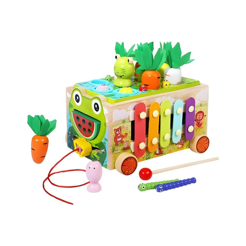 Juguete Educativo de Madera Granja Huerto Montessori Multicolor