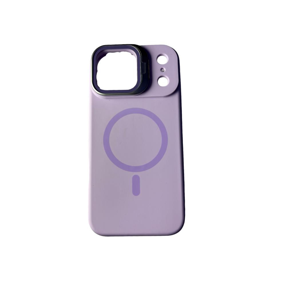 FUNDA SILICONA MAGSAFE PARA IPHONE 17PRO LILA