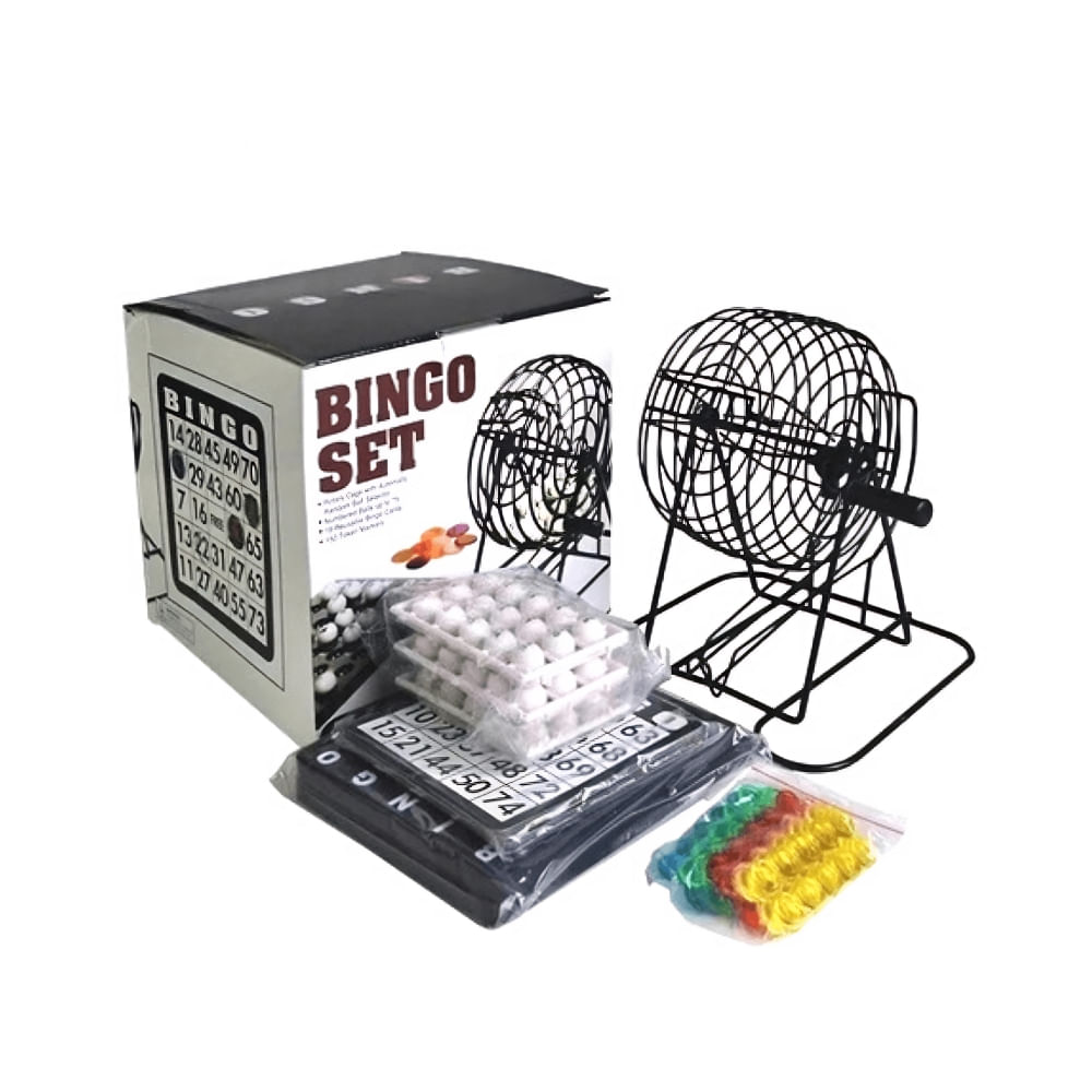 Juego de Mesa Bingo Metal Clasico Familiar Pilcomundo Negro