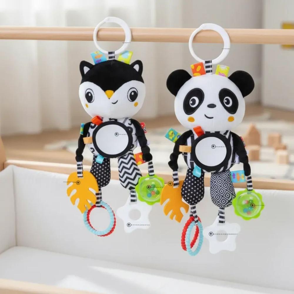 Juguete colgador sensorial de felpa sonaja peluche Alto Contraste
