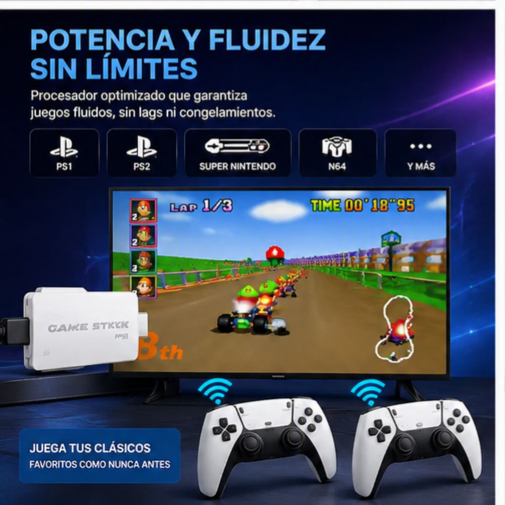 GAME STICK M15 PRO  REVIVE TUS CLÁSICOS FAVORITOS EN 4K